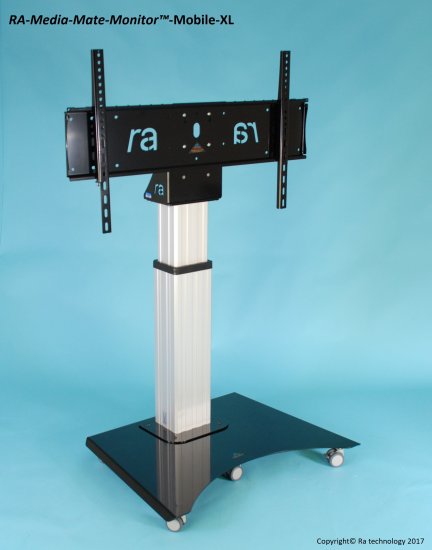 RA Media Mate Monitor Mobile XL. Electric Height Adj Trolley - Click Image to Close