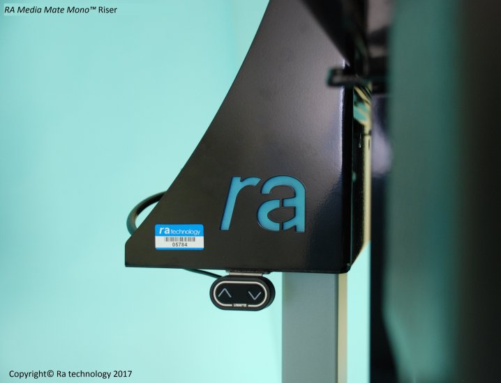 RA Media Mate Mono Riser. Screens up to 55 inch and 45kg - Click Image to Close