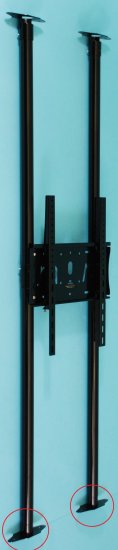 RA Dim five Floor to Ceiling System. Single Floor Mount Plate. - Click Image to Close