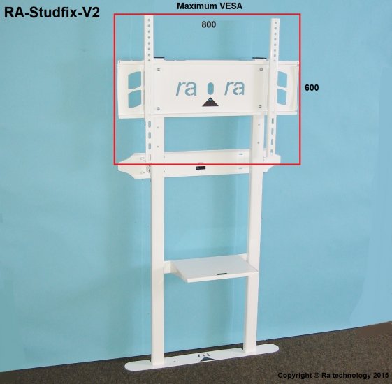 RA Studfix V2-LL Wall to Floor Mount For Screens up to 80kg - Click Image to Close